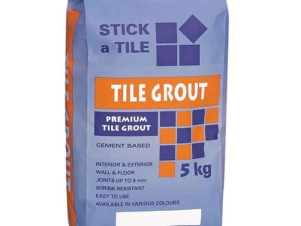 BULK PACK 4 X STICK A TILE GROUT 5KG BLACK