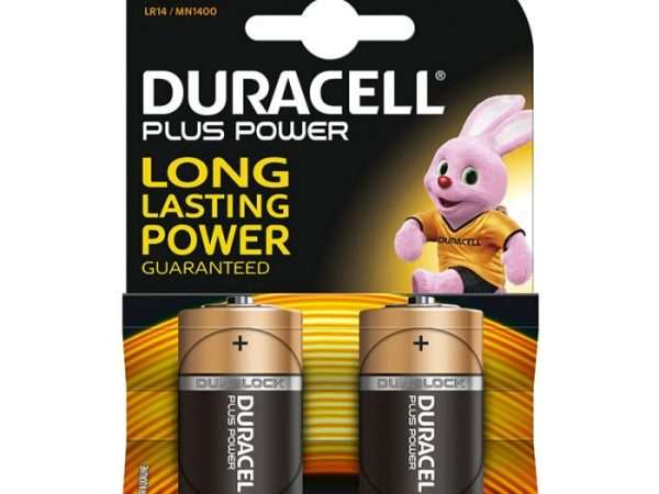 DURACELL BATTERY PLUS C 2 PK